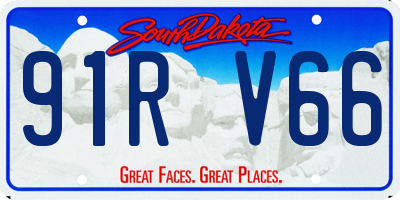 SD license plate 91RV66