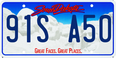 SD license plate 91SA50