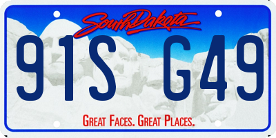 SD license plate 91SG49
