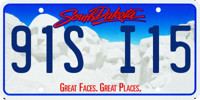 SD license plate 91SI15