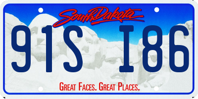 SD license plate 91SI86