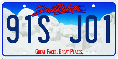 SD license plate 91SJ01
