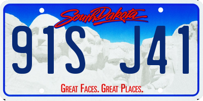 SD license plate 91SJ41