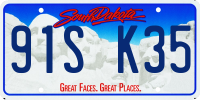 SD license plate 91SK35