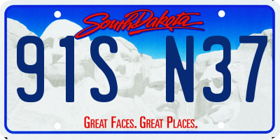 SD license plate 91SN37