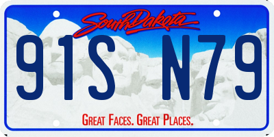 SD license plate 91SN79