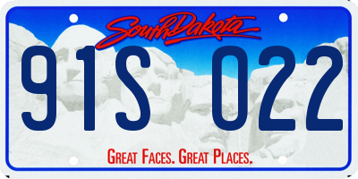 SD license plate 91SO22
