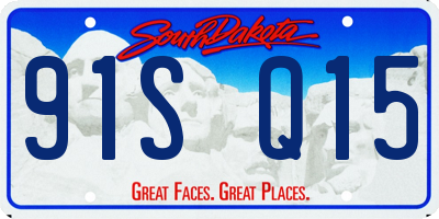 SD license plate 91SQ15