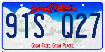 SD license plate 91SQ27