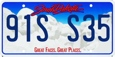 SD license plate 91SS35