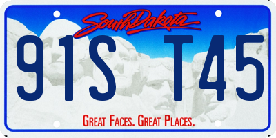 SD license plate 91ST45