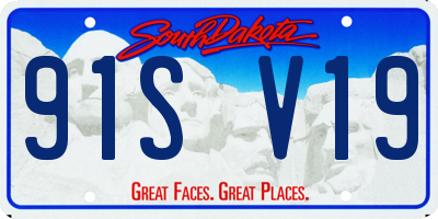 SD license plate 91SV19
