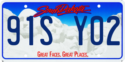 SD license plate 91SY02