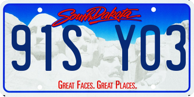 SD license plate 91SY03