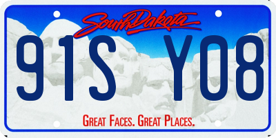 SD license plate 91SY08