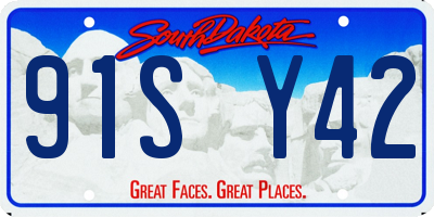 SD license plate 91SY42