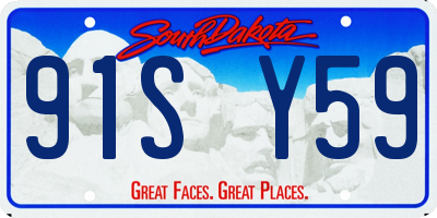 SD license plate 91SY59