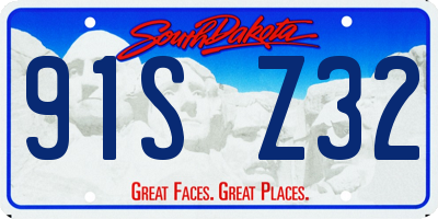 SD license plate 91SZ32