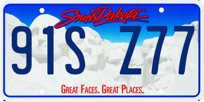 SD license plate 91SZ77