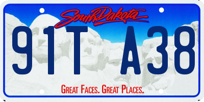SD license plate 91TA38