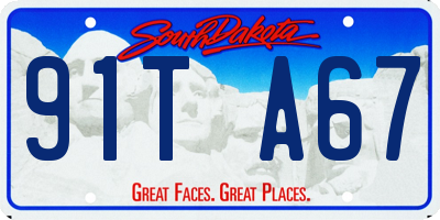 SD license plate 91TA67