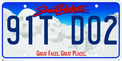 SD license plate 91TD02