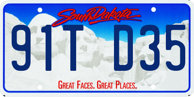 SD license plate 91TD35