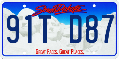 SD license plate 91TD87