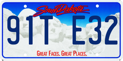 SD license plate 91TE32