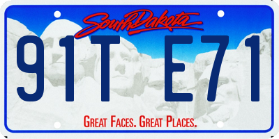 SD license plate 91TE71