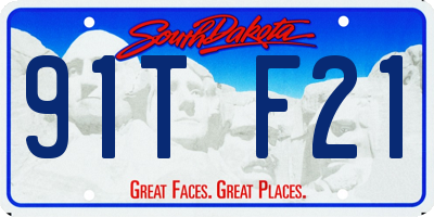 SD license plate 91TF21