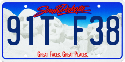 SD license plate 91TF38