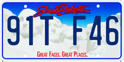 SD license plate 91TF46
