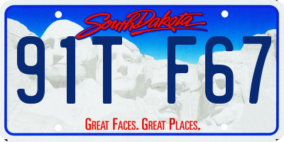 SD license plate 91TF67