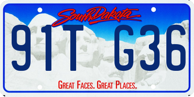 SD license plate 91TG36