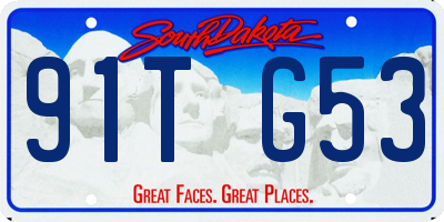 SD license plate 91TG53
