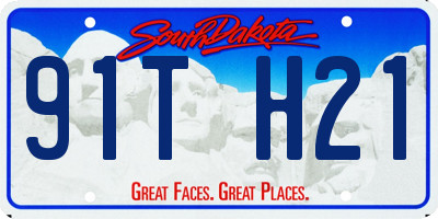 SD license plate 91TH21