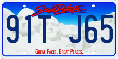 SD license plate 91TJ65