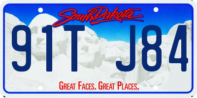 SD license plate 91TJ84