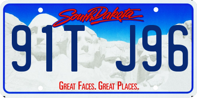 SD license plate 91TJ96