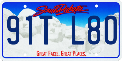 SD license plate 91TL80