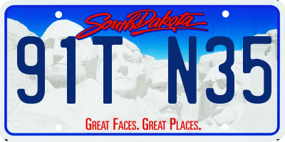 SD license plate 91TN35