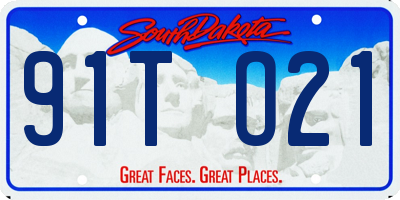 SD license plate 91TO21