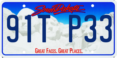 SD license plate 91TP33
