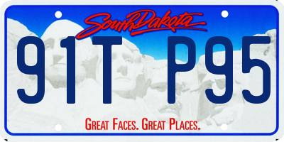 SD license plate 91TP95