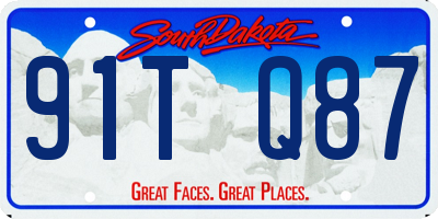 SD license plate 91TQ87