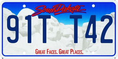 SD license plate 91TT42