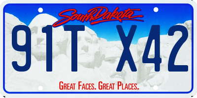 SD license plate 91TX42