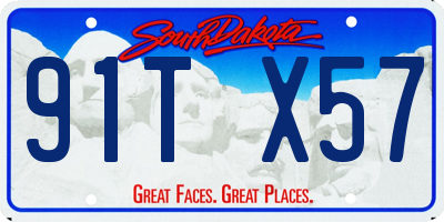 SD license plate 91TX57