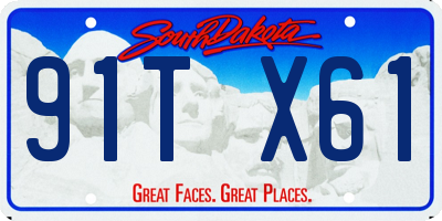 SD license plate 91TX61